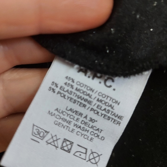 A.P.C. sweatshirt with cut out detail and silver fleck - Picture 5 of 6